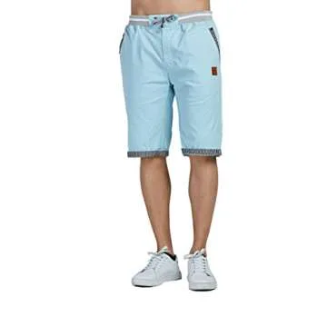 Tansozer Casual Summer Shorts with Elastic Waist and Pockets