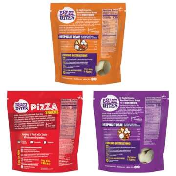 Brazi Bites Variety Pack | Brazilian Cheese Bread & Pizza Bites | Delicious Gluten-Free Snacks