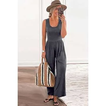 PRETTYGARDEN Women's Sleeveless Jumpsuit for Summer Style