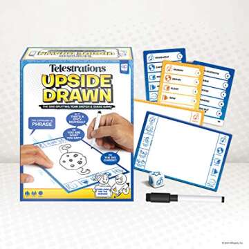 USAOPOLY Telestrations Upside Drawn | Family Board Game & Group Game | Partner Up & Draw Upside Down...