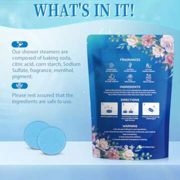 Fizzgarden 18-Pack Shower Steamers Aromatherapy, Shower Bath Bombs with Individually Wrapped, Variety Shower Tablets, Valentines Day Gifts for Her and Him, Birthday Presents for Women