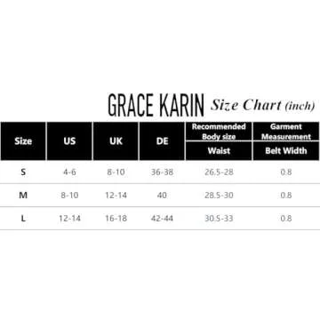 GRACE KARIN Sparkly Rhinestone Metal Waist Belt for Women