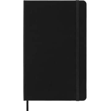 Moleskine Classic Notebook, Hard Cover, Large (5" x 8.25") Plain/Blank, Black, 240 Pages