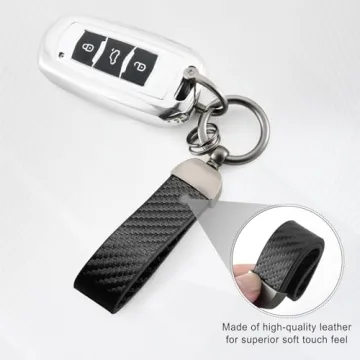 Stylish JUSTTOP Leather Keychain - Perfect Gift for All!