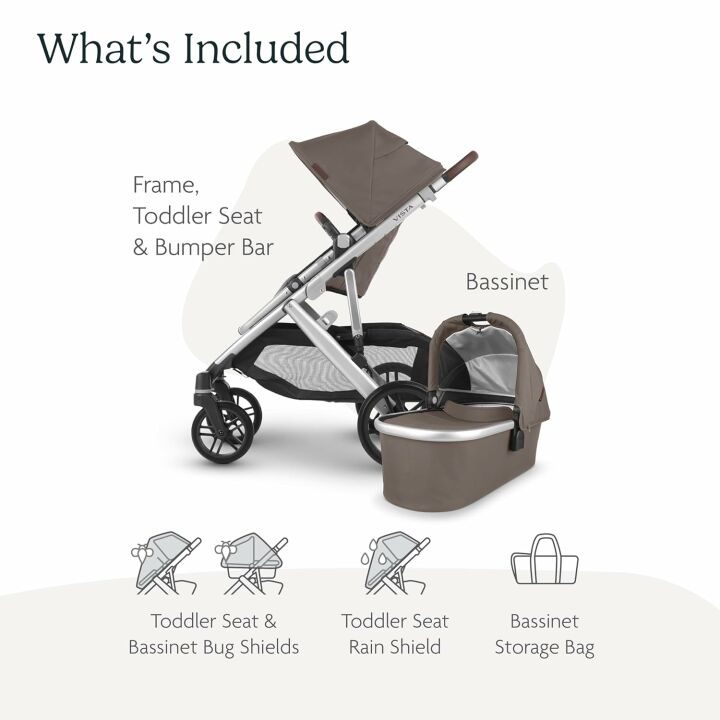 UPPAbaby Vista V2 Stroller with Bassinet & Accessories