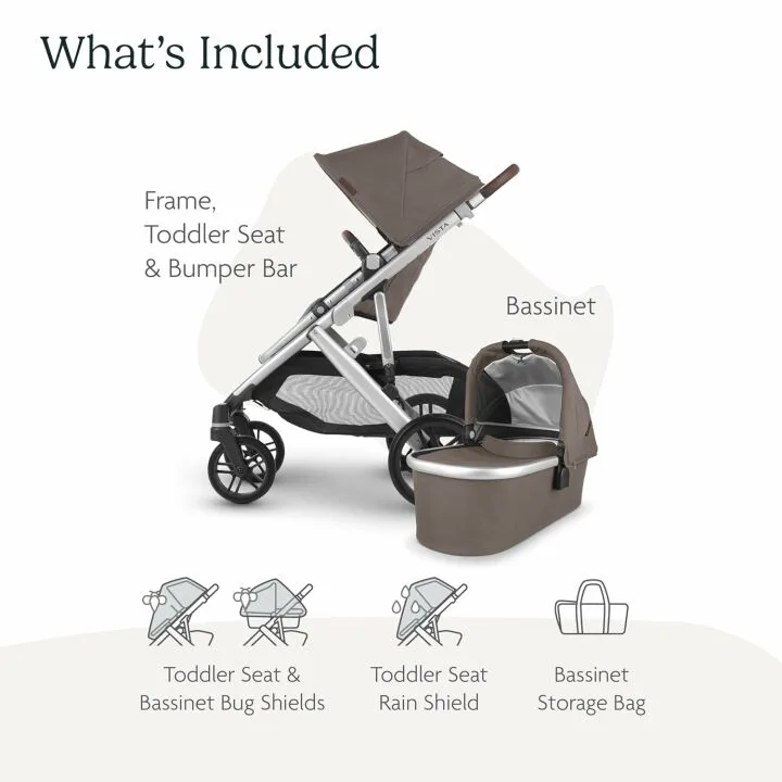 UPPAbaby Vista V2 Stroller with Bassinet & Accessories