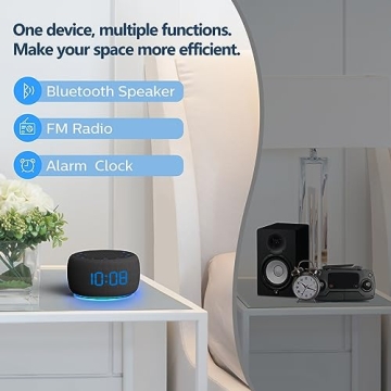 BUFFBEE Bluetooth Alarm Clock with FM Radio