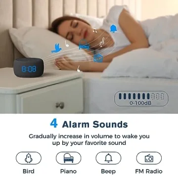 BUFFBEE Bluetooth Alarm Clock with FM Radio