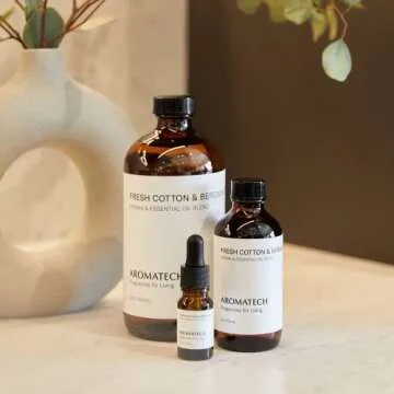 Aromatech Fresh Cotton and Bergamot Essential Oil Blend: Luxury Hotel Inspired Aromatherapy with Bergamot, Fresh Cotton & Sandalwood for Ultrasonic Diffusers & Nebulizers - 4 fl oz, 120 mL