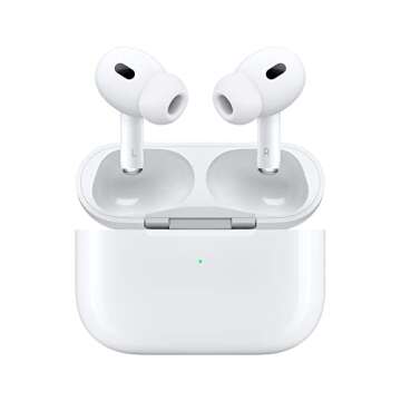 Apple AirPods Pro (2nd Generation) Wireless Ear Buds with USB-C Charging, Up to 2X More Active Noise Cancelling Bluetooth Headphones, Transparency, Adaptive and Spatial Audio With AppleCare+ (2 Years)