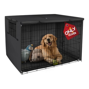 Explore Land 48 inches Dog Crate Cover Heavy Duty Polyester Pet Kennel Sunshade Universal Fit for Wi...