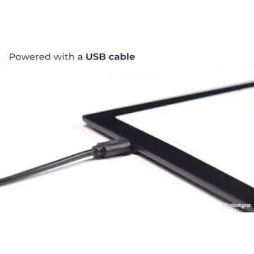 Photomyne A4 Slide Viewer | Light Pad Backlight | Negative Viewer | Film Negatives & Old Slides Scanning Light Box | Hands-Free Ultra-Thin Ultimate Brightness (Includes USB Adapter) - Black