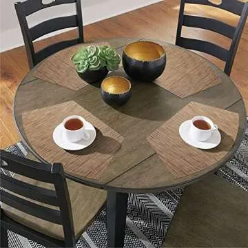 SHACOS Round Table Placemats - Set of 4 Stylish Decor