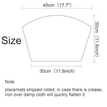 SHACOS Round Table Placemats - Set of 4 Stylish Decor