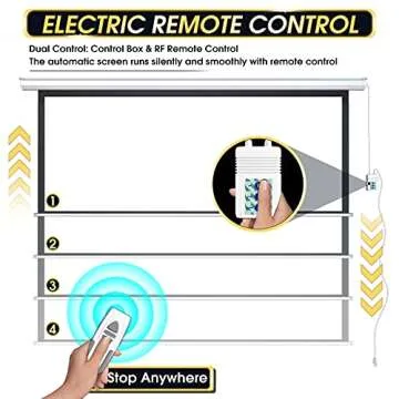 110 Inch Motorized Projector Screen for Home and Office