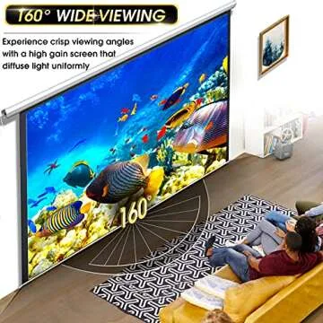 110 Inch Motorized Projector Screen for Home and Office