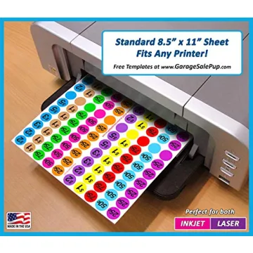 Customizable Garage Sale Sticker Sheets for Easy Organization