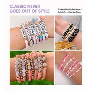 Dowsabel 1400 Pcs Letter Beads, 4x7mm Round Alphabet Beads for Bracelets in 28 Grid Box for Jewelry ...