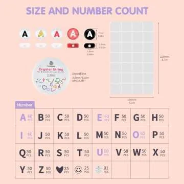 Dowsabel 1400 Pcs Letter Beads, 4x7mm Round Alphabet Beads for Bracelets in 28 Grid Box for Jewelry Making Friendship Bracelet Kit with 1 Roll Crystal String, Gift for Girls Ages 6-13