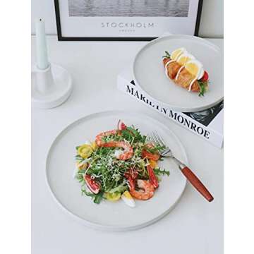 Famiware Nebula Plates and Bowls Set, 12 Pieces Dinnerware Sets, Dishes Set for 4, Multi-color