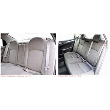 Youth Fashion Leather Car Seat Cover Five-seat Universal Fit (Black-Red)