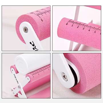 PYD Life Cup Tumbler Cradle Holder for Crafting Vinyl Application Pink with Foam Measurements 3 Adjustable Width for Tumblers Cups Mugs Bottles Epoxy Crafts