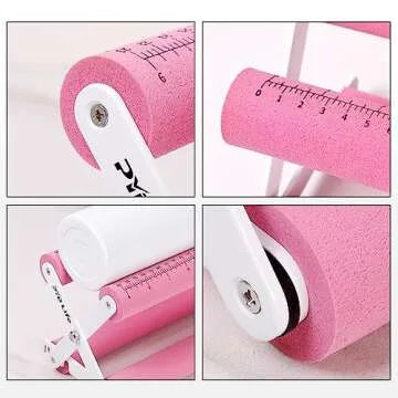 PYD Life Cup Tumbler Cradle Holder for Crafting Vinyl Application Pink with Foam Measurements 3 Adjustable Width for Tumblers Cups Mugs Bottles Epoxy Crafts