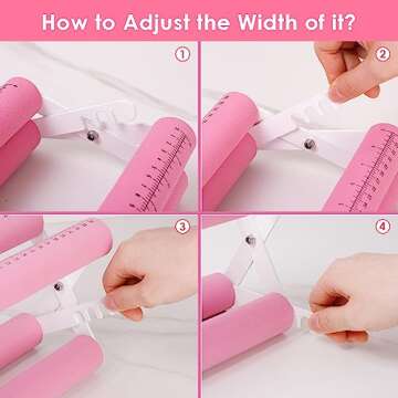 PYD Life Cup Tumbler Cradle Holder for Crafting Vinyl Application Pink with Foam Measurements 3 Adjustable Width for Tumblers Cups Mugs Bottles Epoxy Crafts