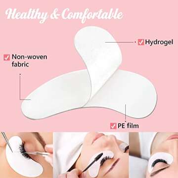 GreenLife 200 Pairs Natural Eyelash Gel Pads for Extensions