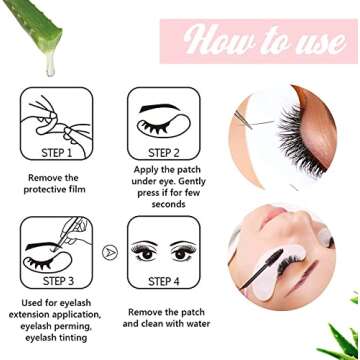 GreenLife 200 Pairs Natural Eyelash Gel Pads for Extensions
