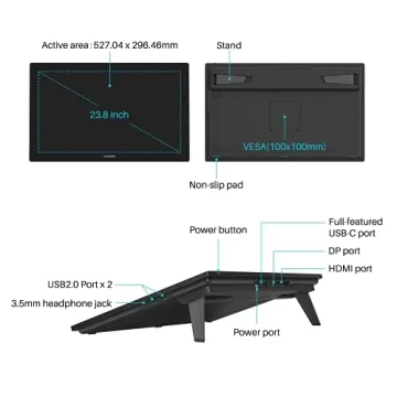 HUION Kamvas Pro 24 4K Pen Display for Artists