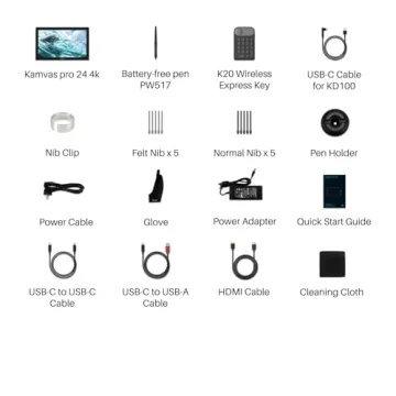 HUION Kamvas Pro 24 4K Pen Display for Artists