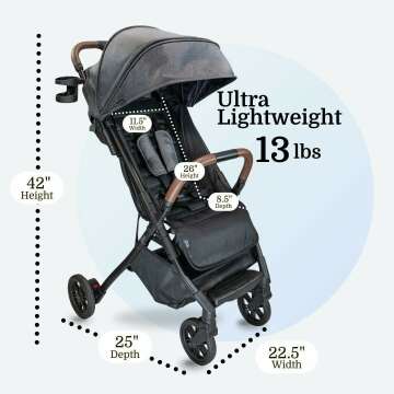 Compact Travel Stroller - Lightweight & Easy to Use