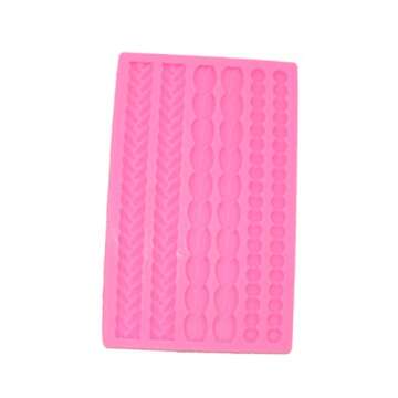 Emousport 3D Knit Rope Silicone Fondant Mould Cake Border Decorating Molds Sugar Icing Gumpaste Kitc...
