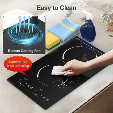 VBGK 12 Inch Electric Cooktop with 2 Burners