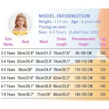 iTVTi Princess Belle Dress up Costume for Girls Yellow Dresses Halloween Cosplay Birthday Outfit with Accessories