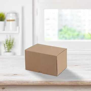 HORLIMER 7x5x4 inches Shipping Boxes Set of 50, Brown Corrugated Cardboard Box Literature Mailer