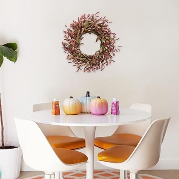 TEMPUS 20" Fall Wreath | Artificial Burgundy Home Decor