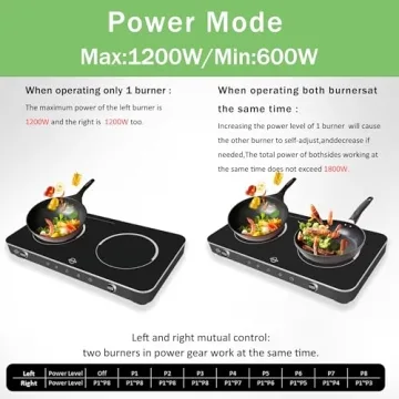 Double Induction Cooktop with Timer and Settings