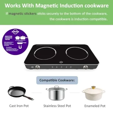 Double Induction Cooktop with Timer and Settings