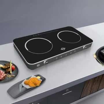 Double Induction Cooktop with Timer and Settings