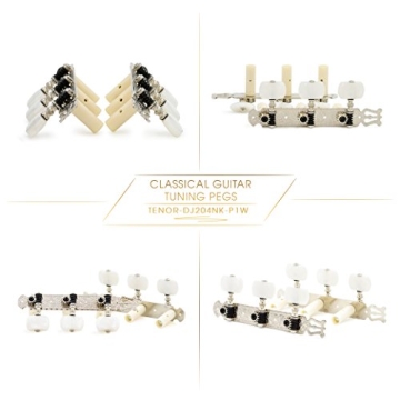 TENOR Classical Guitar Tuners with Nickel Plated Finish and Pearl Buttons