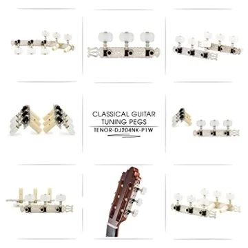 TENOR Classical Guitar Tuners with Nickel Plated Finish and Pearl Buttons