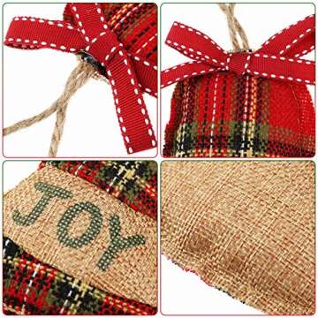 WILLBOND Christmas Burlap Ornaments Set for Holiday Cheer