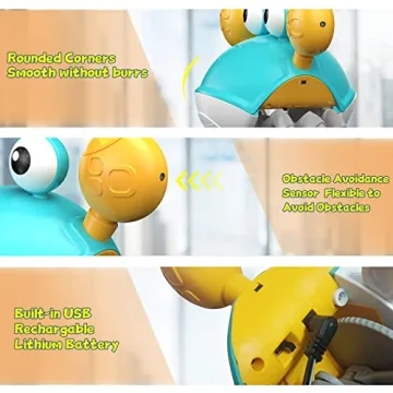 Plnmlls Crawling Crab Baby Toy for Infants and Toddlers