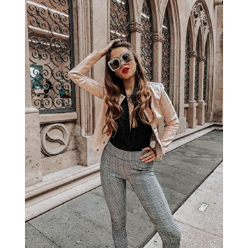 FEISEDY Women Sparkling Crystal Sunglasses Oversized Square Frame