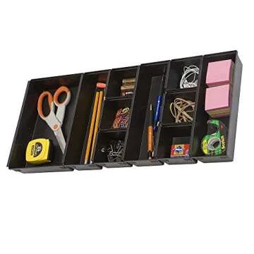 Dial Industries B689K Drawer Organizer Tray Set, Black
