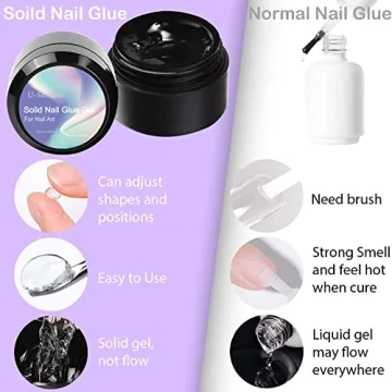 U-Shinein Solid Nail Glue Gel for Easy Nail Art
