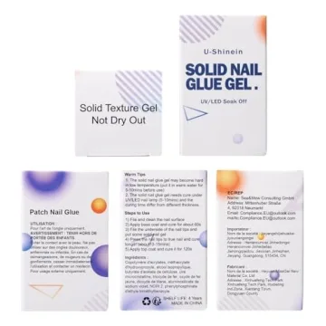 U-Shinein Solid Nail Glue Gel for Easy Nail Art