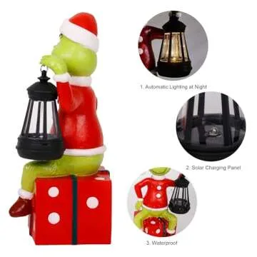 Charming Christmas Solar Garden Statue for Home Decor